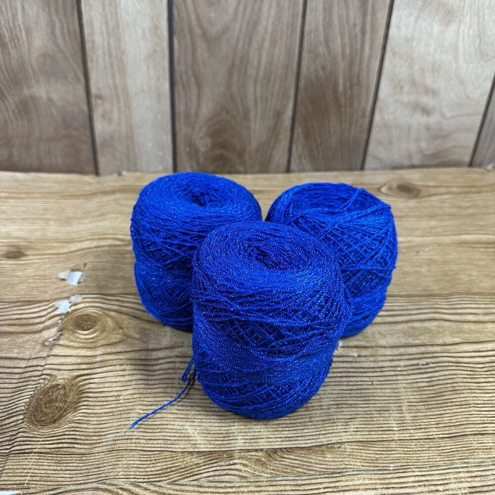 Crystal Yarn Lace Cobalt Blue 282 Grams Of Yarn